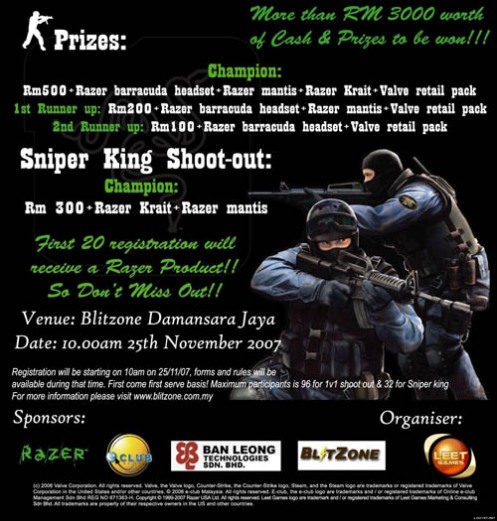BlitZone Razer Counter-Strike Shoot Out Poster